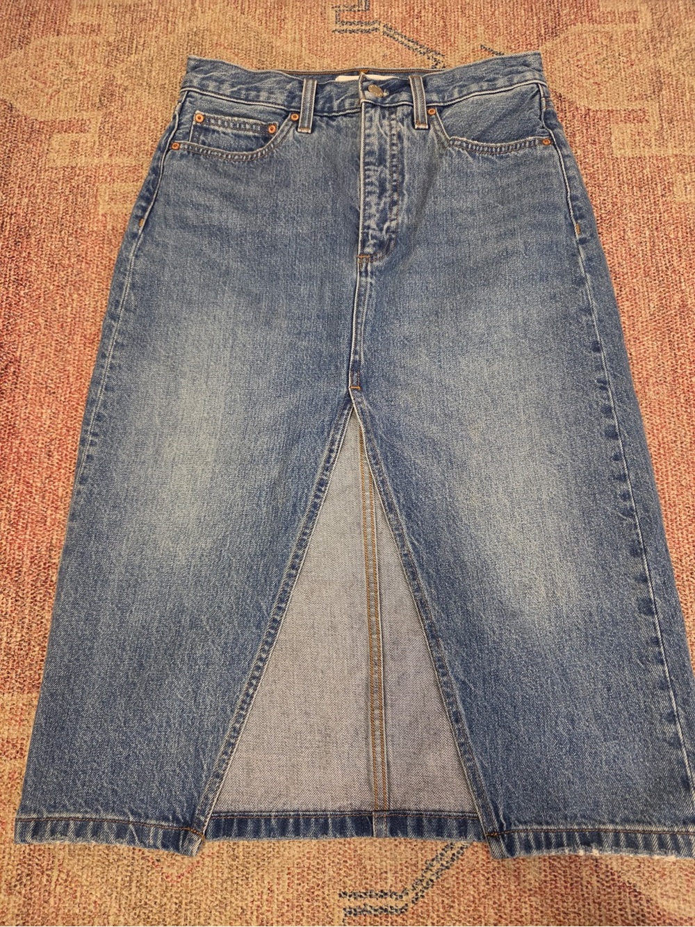 Denim forum 90’s Halle skirt size 27 like new medium wash